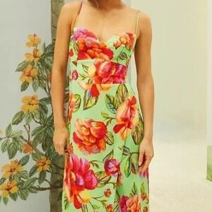 Farm Rio Dress Size XL Sky Flower Print  NWT 2025 Season‎ Direct From Brazil New